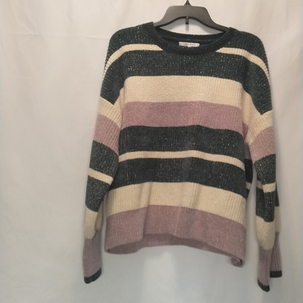 Willow & Clay Krista Striped Chenielle Sweater